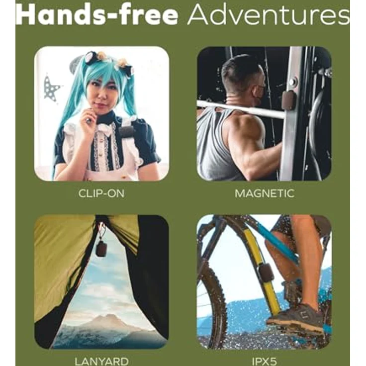 CREATIVE MUVO Free Clip-on Bluetooth 5.4 Lautsprecher mit bis zu 9 Stunden Akkulaufzeit, IPX5 wasserbeständig, integriertem Mikrofon, leistungsstarker Audioleistung und Wireless Stereo Link – Bild 4