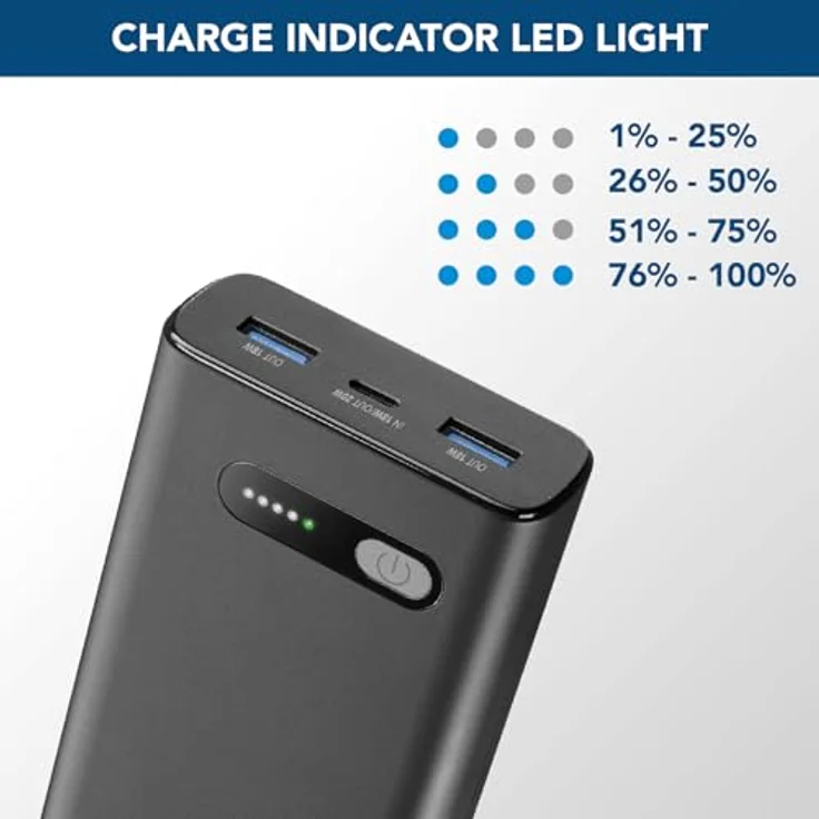 Cellularline Power Bank Fast 20000 PD Black - Tragbares Ladegerät mit 20.000 mAh Kapazität und 3 USB-Anschlüssen – Bild 4
