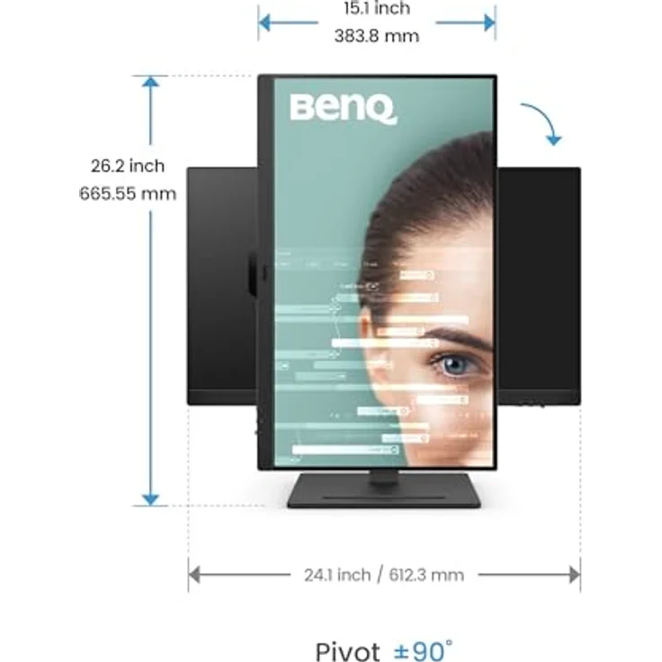 BenQ GW2790T 27 Zoll IPS 1080p Monitor, FHD, 100Hz, Eye-Care, Ergonomisch, hoher Bildwiederholrate, 99% sRGB, VESA MediaSync, HDMI, DisplayPort, Flicker Free, Low Blue Light, ePaper, Coding-Modus – Bild 4