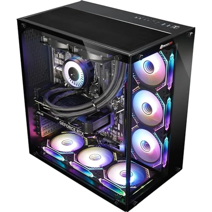 Kiebel Panorama V, Desktop-PC mit AMD Ryzen 9 5900X, 32 GB RAM, 1000 GB SSD und GeForce RTX 4060, Schwarz – Bild 5