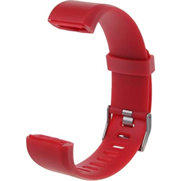 WE-HYTRE ID115 Plus Silikon Uhrenarmband, hypoallergen, schweißfest, Einheitsgröße, schwarz – Bild 5