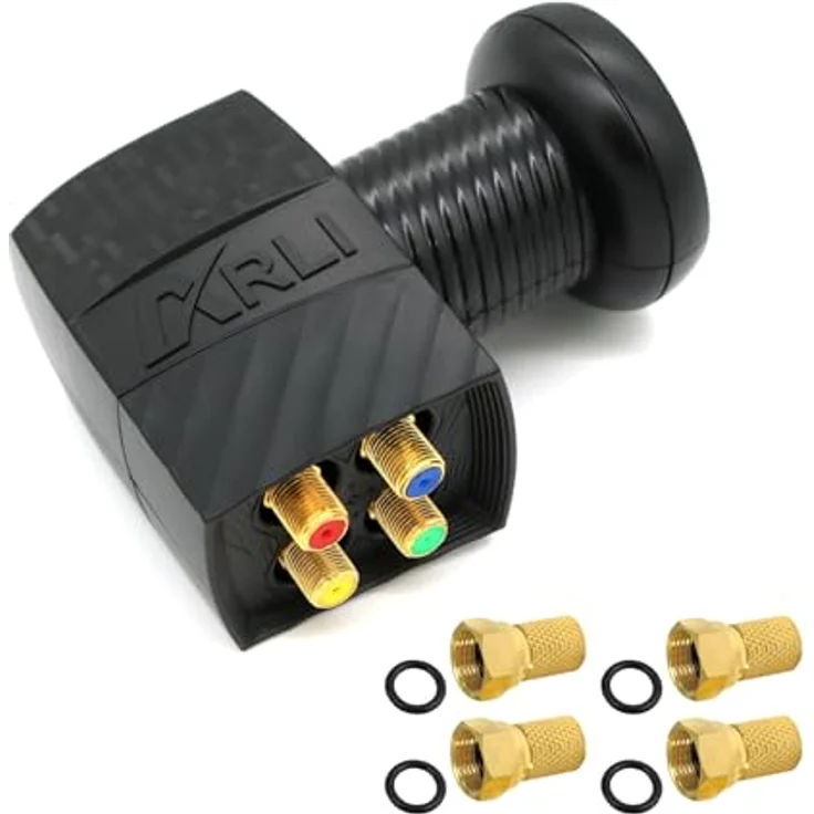 ARLI Universal-Quad-LNB (für 4 Teilnehmer), 4x F-Stecker Set - Pack - 10625 – Bild 2