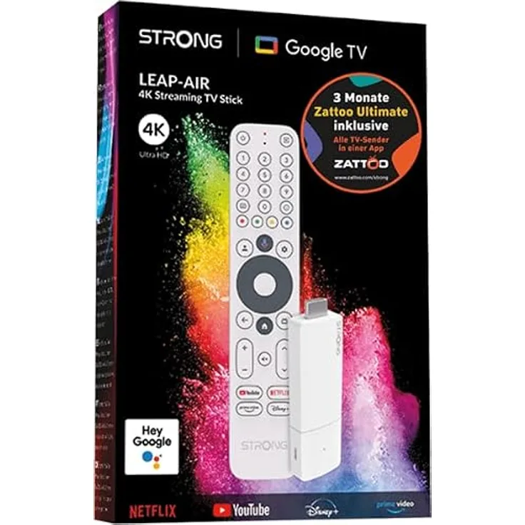 Strong LEAP Air Ultimate 4K UHD Media Player, 8 GB HDMI, inklusive 3 Monate Zattoo Ultimate, versandkostenfrei