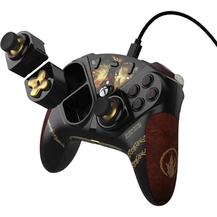 Thrustmaster Eswap X2 Elden Ring Controller Golden One Size, Ergonomisches Gamepad mit stabiler kabelgebundener Verbindung – Bild 1