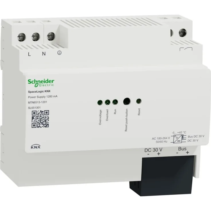 Schneider Electric MTN6513-1201, Spannungsversorgung SpaceLogic KNX, 1280 mA, REG für DIN-Schienenmontage