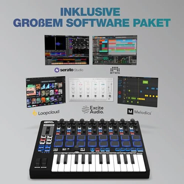 Reloop Keypad Pro, Kompakte USB-MIDI DAW-Workstation mit 4-in-1-Funktionalität, schwarz – Bild 2