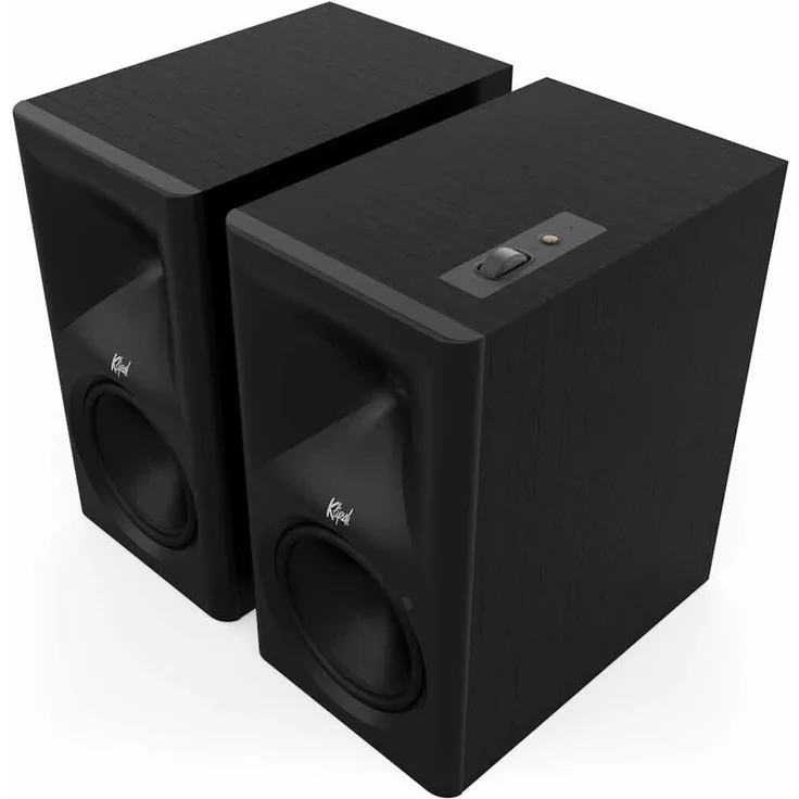Klipsch The Sevens II, Aktiv Regallautsprecher Paar, 2-Wege, 2.0 Kanäle, Verkabelt & Kabellos, Frequenzgang 39 - 25000 Hz, Schwarz
