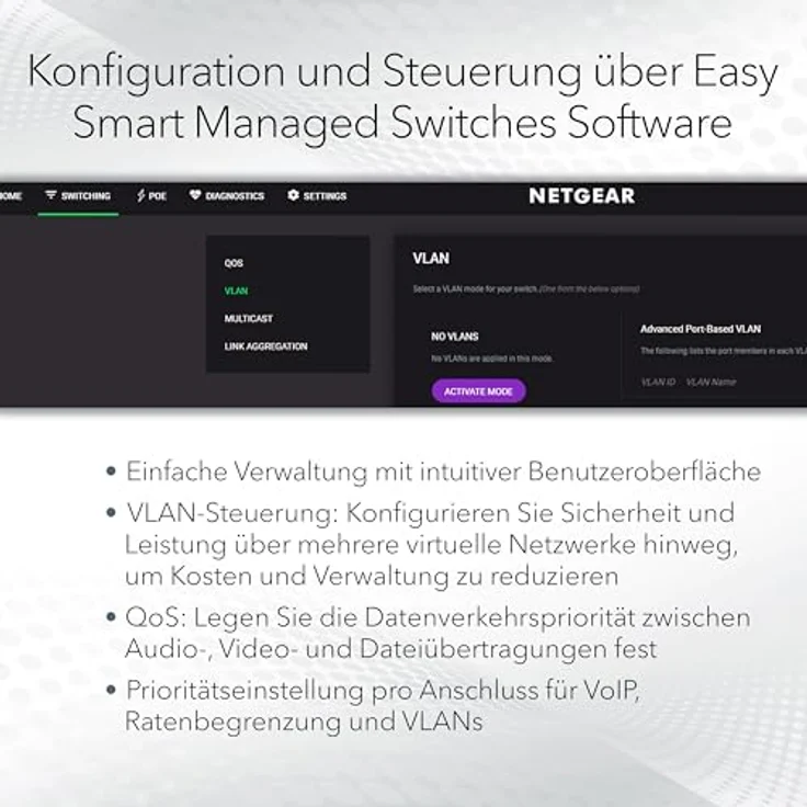 Netgear MS305 5 Port 2.5 Gbit Smart Switch | Multi-Gigabit LAN Switch (Desktop or Wall Mounting) – Bild 4
