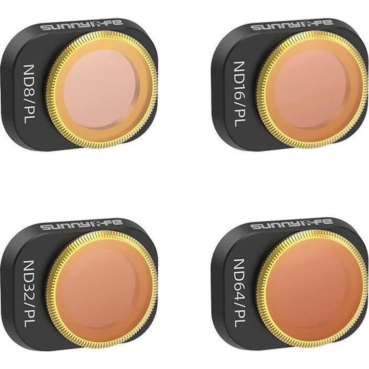 Sunnylife ND/PL-Filterset für DJI Mini 4 Pro, 4 hochwertige Objektivfilter (ND8/PL, ND16/PL, ND32/PL, ND64/PL), wasserfest und kratzfest, einfache Installation