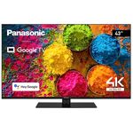 Panasonic TX-43MX700E, 43 Zoll 4K Ultra HD LED Smart 2023 TV, High Dynamic Range (HDR), Dolby Atmos & Dolby Vision, Google TV, Google Assistant, Chromecast, Mittelfuß, Schwarz