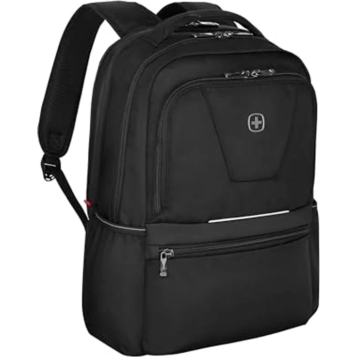 WENGER XE Resist Laptop-Rucksack mit Tabletfach, Notebook bis 16 Zoll, Organizer, 23 l, Damen Herren, Büro Business-Reisen Uni, Schwarz, Nachhaltig, 612737 – Bild 2