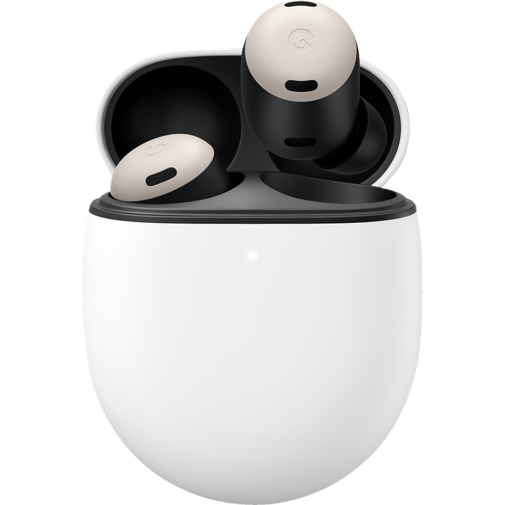 Google Pixel Buds Pro In-Ear-Kopfhörer (Freisprechfunktion, kabelloses Aufladen mit Lade-Transport-Box, Schnellladefunktion, Active Noise Cancelling (ANC), Transparenz Modus), porcelain – Bild 2