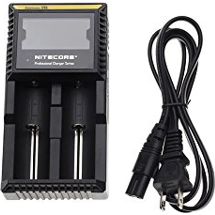 Nitecore D2EU - Universalladegerät für Li-Ion, Ni-MH, Ni-CD und LiFePO4 Akkus, LCD Display – Bild 4