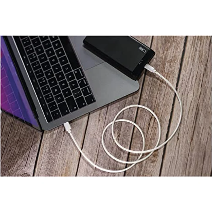 EMOS Ladekabel Typ C auf Typ C, Aufladen und Datenübertragung, 1 m langes Kabel 2.0 USB-C für Schnelladen und Datenübertragung, High Speed 480 Mbit/s, weiß – Bild 3