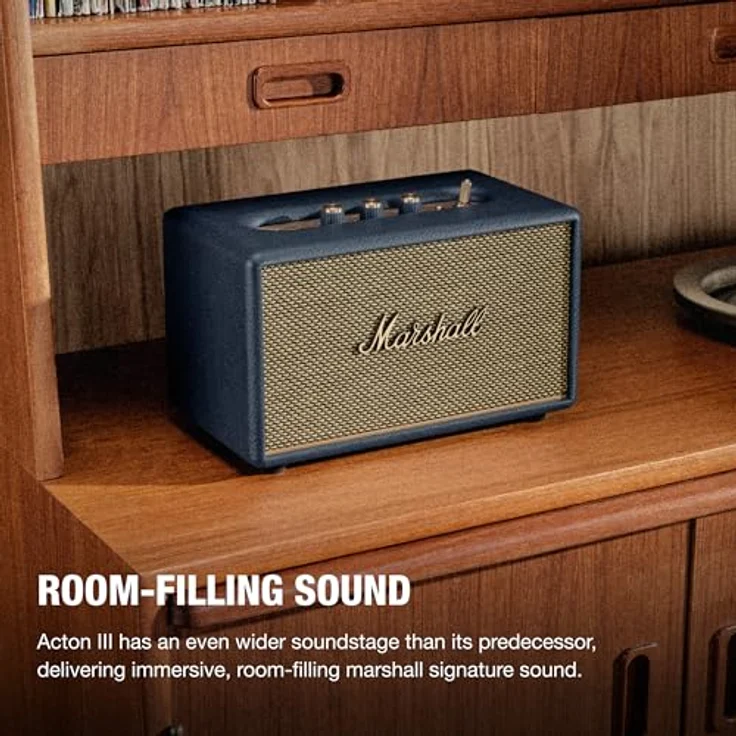 Marshall Acton III BT, Bluetooth-Lautsprecher mit 30 Watt Woofer, 15 Watt Hochtöner, Midnight Blue – Bild 2