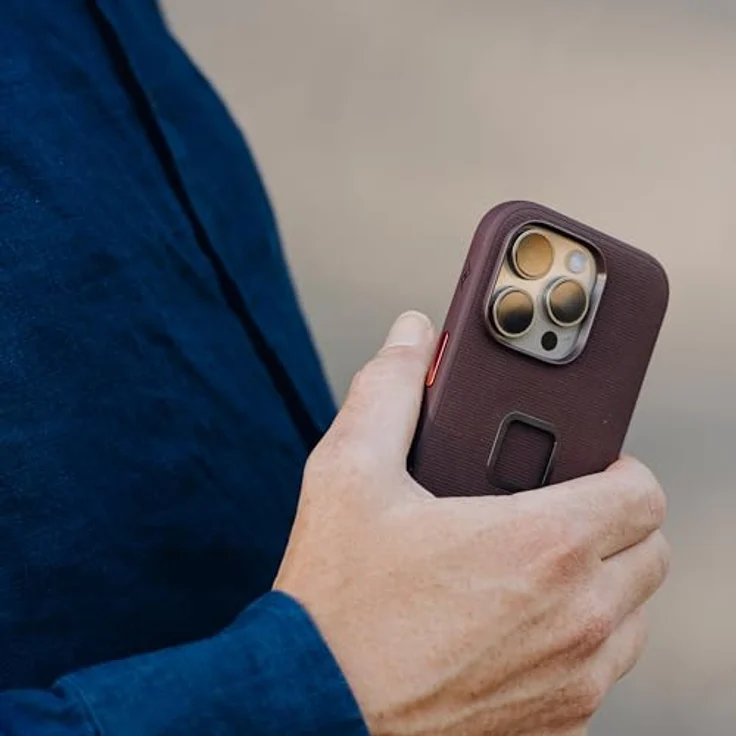 Peak Design Everyday Loop Case für Apple iPhone 16, MagSafe-kompatible Smartphone Hülle mit SlimLink™ Verschluss, Rot – Bild 7