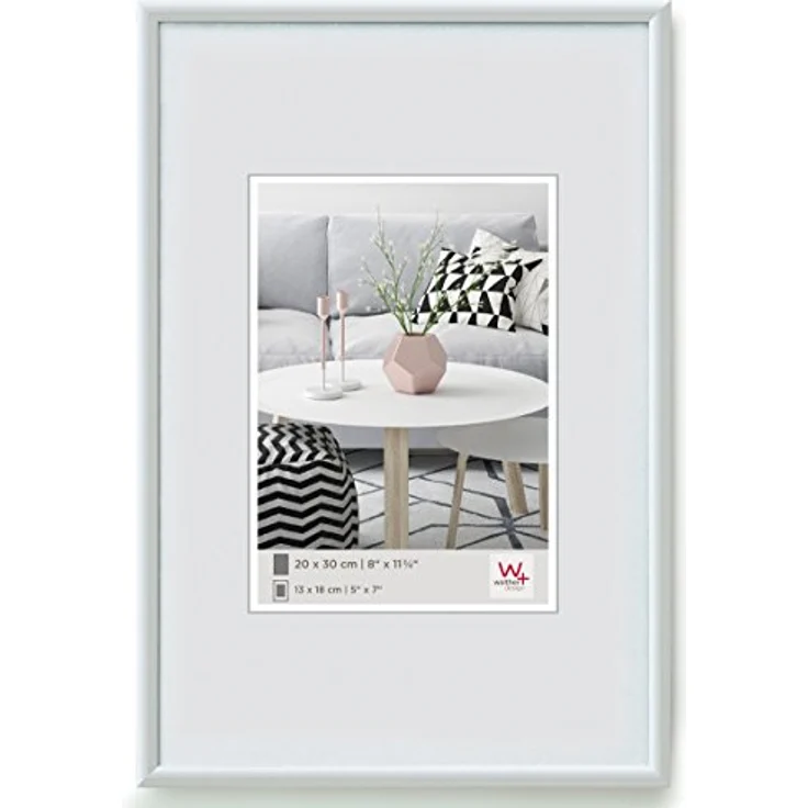 walther design Bilderrahmen weiss 30 x 40 cm Galeria Kunststoffrahmen KW040H – Bild 1