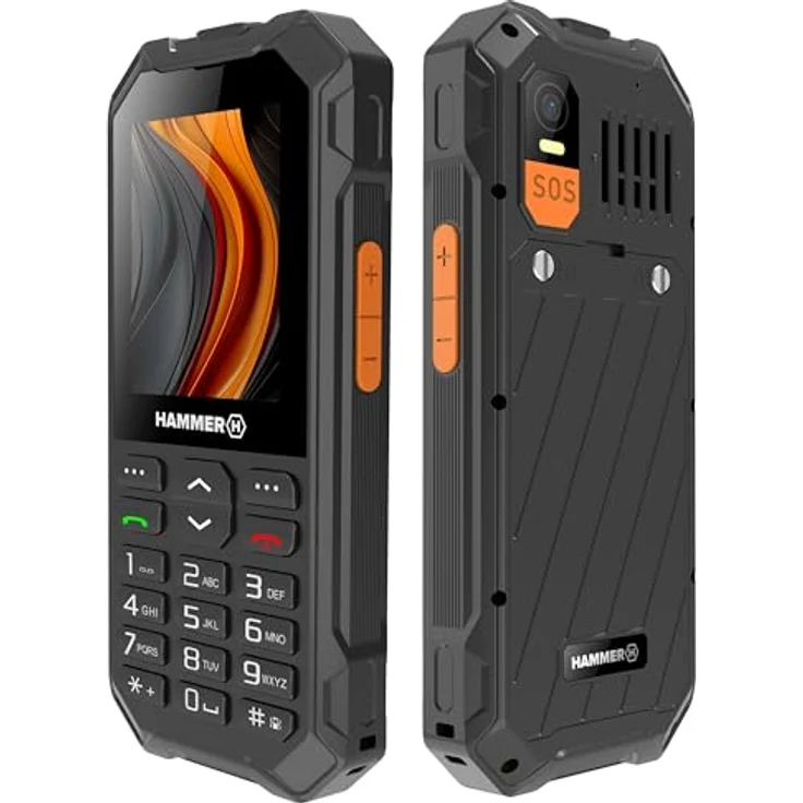 Hammer 6 4g 2.4´´ Schwarz Schwarz One Size - Robustes Seniorenhandy mit IP68 Zertifizierung und 7 Tage Akkulaufzeit – Bild 2