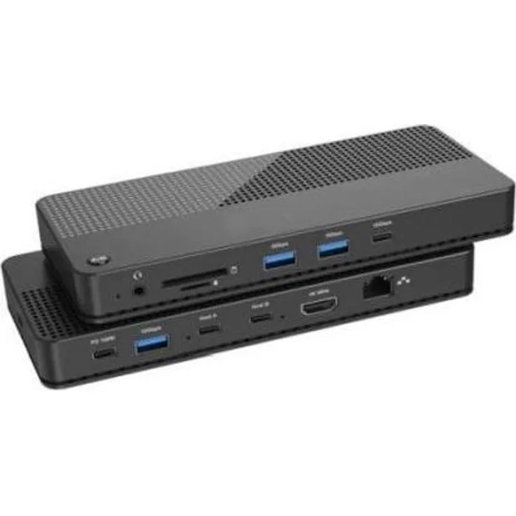 Générique 10-in-2 USB-C 10Gbps Docking Station, KVM Switch mit 4K Ultra HD, USB-Hub, Gigabit Ethernet und 100 W Schnellladung