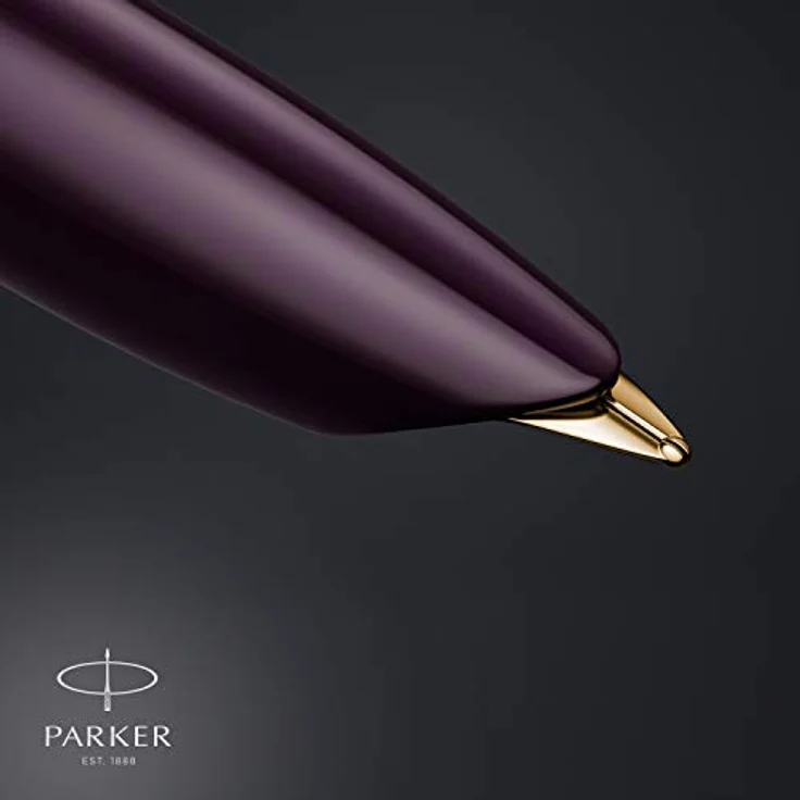 PARKER Füller 51, Füllfederhalter mit 18K Goldfeder, pflaumenblauer Schaft, Geschenkbox – Bild 4
