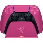 Razer Schnellladestation - Schnellladestation für PS5 Wireless-Controller (Schnellladung , Gebogenes Schalen-Design Einhändige Bedienung, Aufladen per USB) Pink