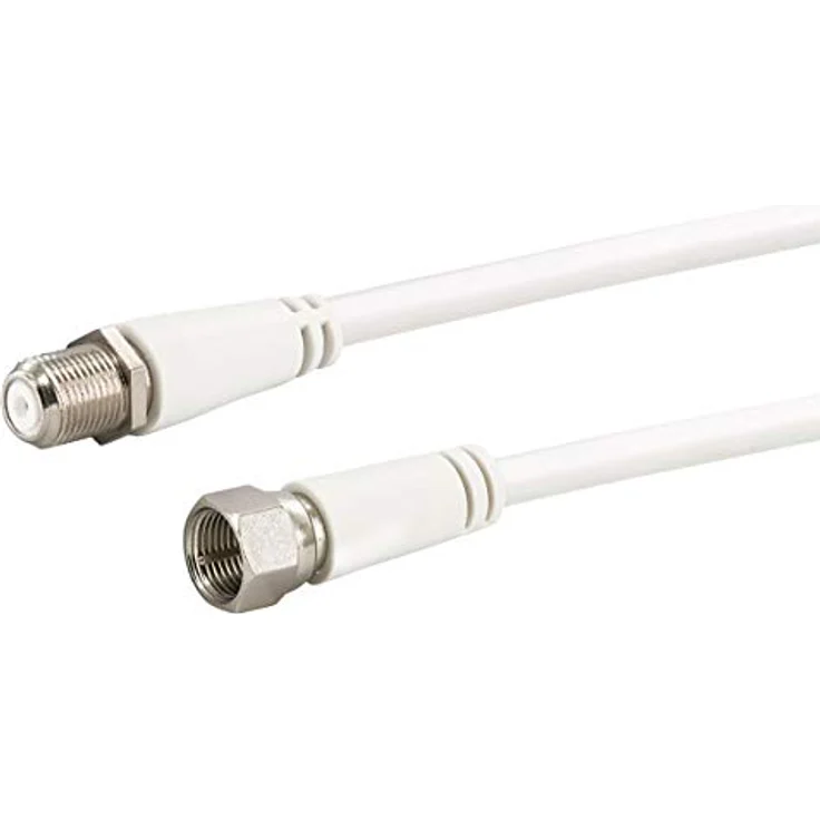 SCHWAIGER -KVCVHQ50 532- SAT-Antennen-Adapterkabel- 5 m Anschlusskabel-konfektioniert- 90 dB- 2-Fach geschirmt-F-Stecker > F-Buchse-weiß – Bild 4