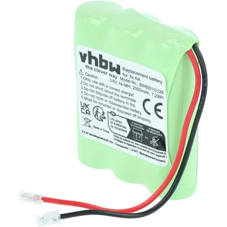 vhbw NiMH Universal Akku Akkupack 2000mAh 3.6V 3x AA – Bild 10