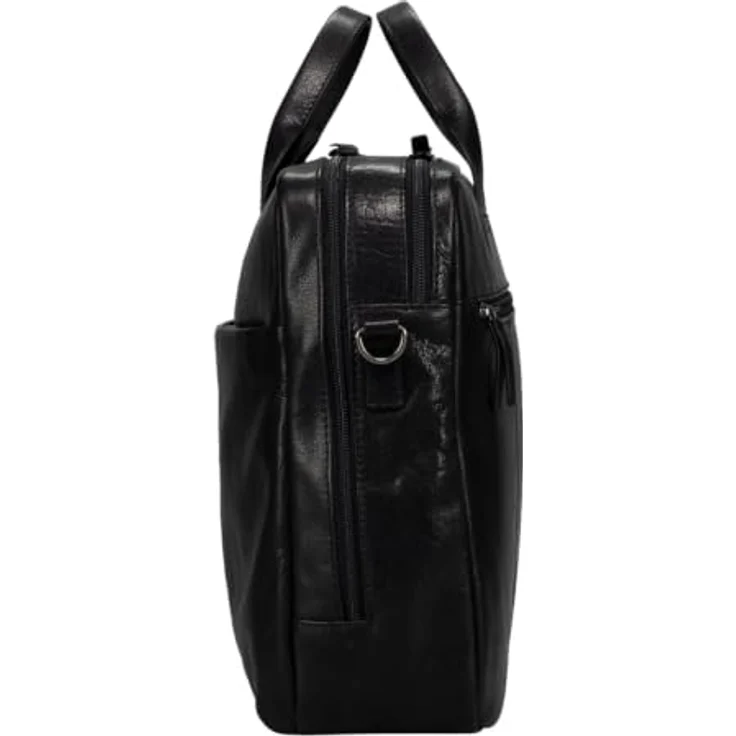 Jost Glasgow Aktentasche Leder, 40 cm mit Laptopfach, schwarz – Bild 4
