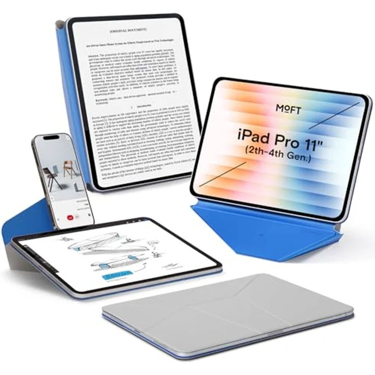 MOFT Dynamic Folio Hülle für iPad Pro 11" (4./3./2. Gen, 2022/2021/2020), ergonomisches Design mit über 20 einstellbaren Winkeln, nur 292 g – Bild 1