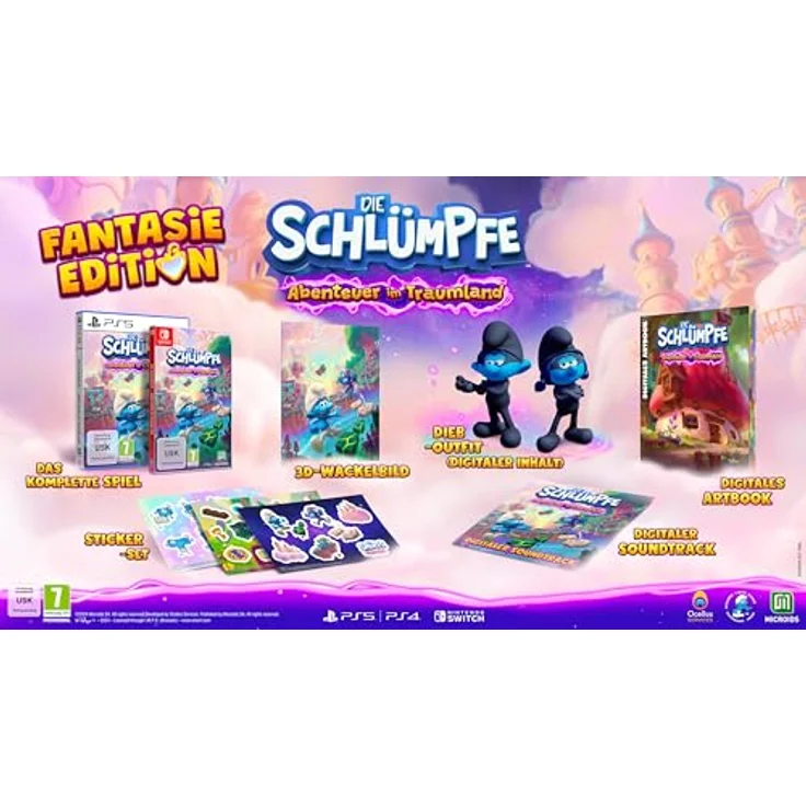 Astragon Die Schlümpfe - Abenteuer im Traumland - Fantasie Edition [Switch] - Magische Welt, 4 Traumwelten, 12 Levels. – Bild 2
