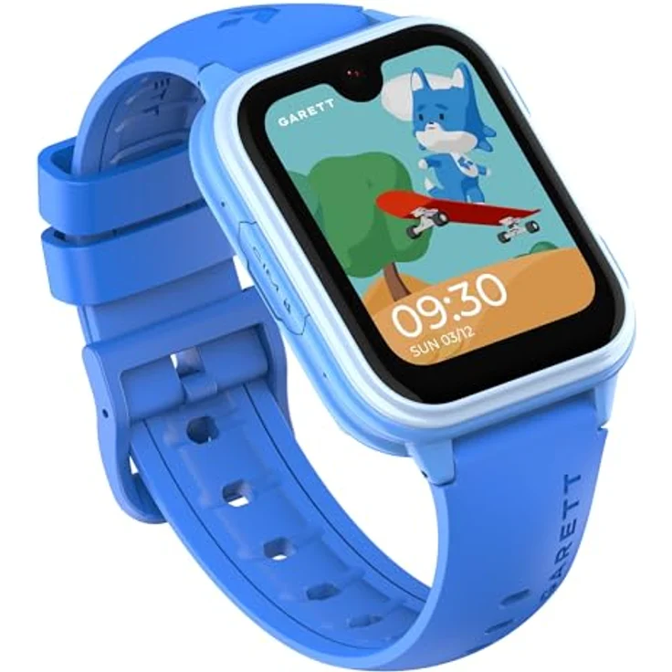 garett Smartwatch Kinder Vibe Blau, 1,78″ AMOLED, 4G LTE, GPS, Videoanruf, SOS-Funktion, Face Unlock, Android 8.1, 8 GB Speicher – Bild 2