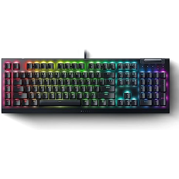 Razer BlackWidow V4 X - Mechanische Gaming-Tastatur mit Razer Chroma RGB (Mechanische Razer Yellow Switches, 6 eigene Makro-Tasten, Doubleshot-ABS-Tastenkappen) QWERTY US-Layout | Schwarz – Bild 1