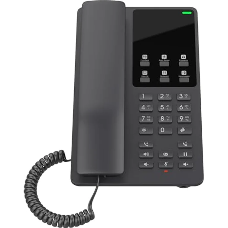 Grandstream GHP621 IP-Telefon, Schwarz, Kabelgebundenes Mobilteil, 2 Zeilen, LCD, Gigabit Ethernet – Bild 1