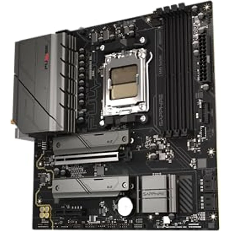 Sapphire PULSE B850M WIFI, Micro-ATX Mainboard für AMD AM5 Prozessoren, 1x HDMI 1.4, 1x DP 1.2, DDR5-RAM Unterstützung, integriertes WLAN – Bild 3