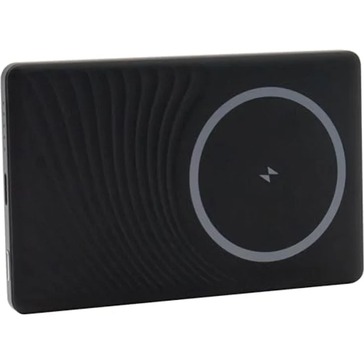 REALPOWER PB-5000 MAG Ultra Slim Powerbank 5000 mAh, Schwarz, mit MagSafe und Type-C-Anschluss – Bild 2