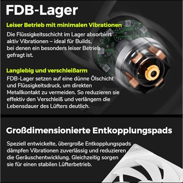 TRYX ROTA SL ARGB Lüfter - 120mm, weiß, FDB-Lager, 111,52 m³/h, 28,87 dB(A) – Bild 7