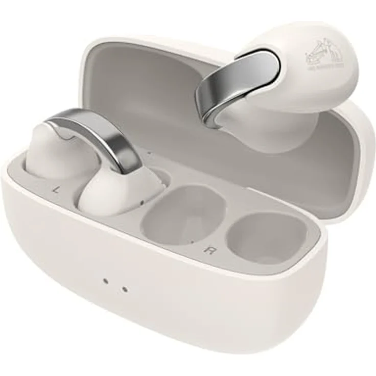 JVC NEARPHONES HA-NP1T-W - True Wireless Ohrhörer im Schmuckdesign, Schnellladefunktion, Multipoint-Verbindung, Bluetooth 5.3, 24 Std. Akkulaufzeit, App - Cremeweiß – Bild 1