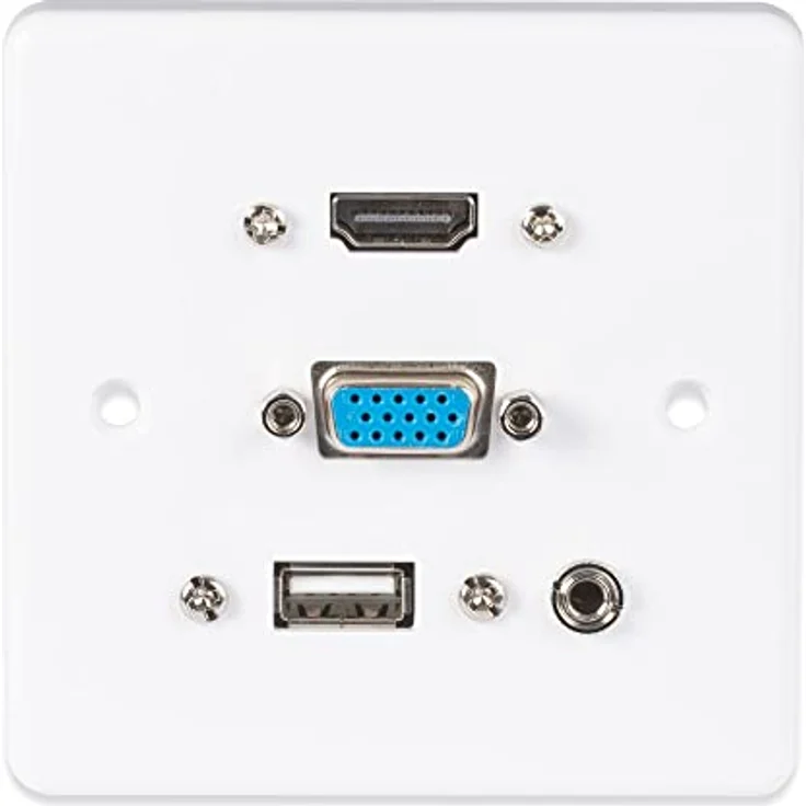 LINDY Wandanschlussplatte VGA-HDMI-USB-3.5mm Stereo 60220 - Preisvergleich – Bild 2