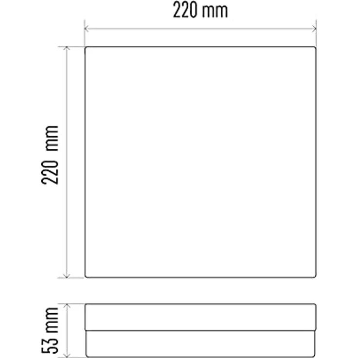 EMOS LED-Deckenleuchte TORI, wasserdichte 15 W Badlampe für Außen und Innen, 1500 lm neutralweiß 4000K, 22cm quadratische Flurlampe/Küchenlampe – Bild 5