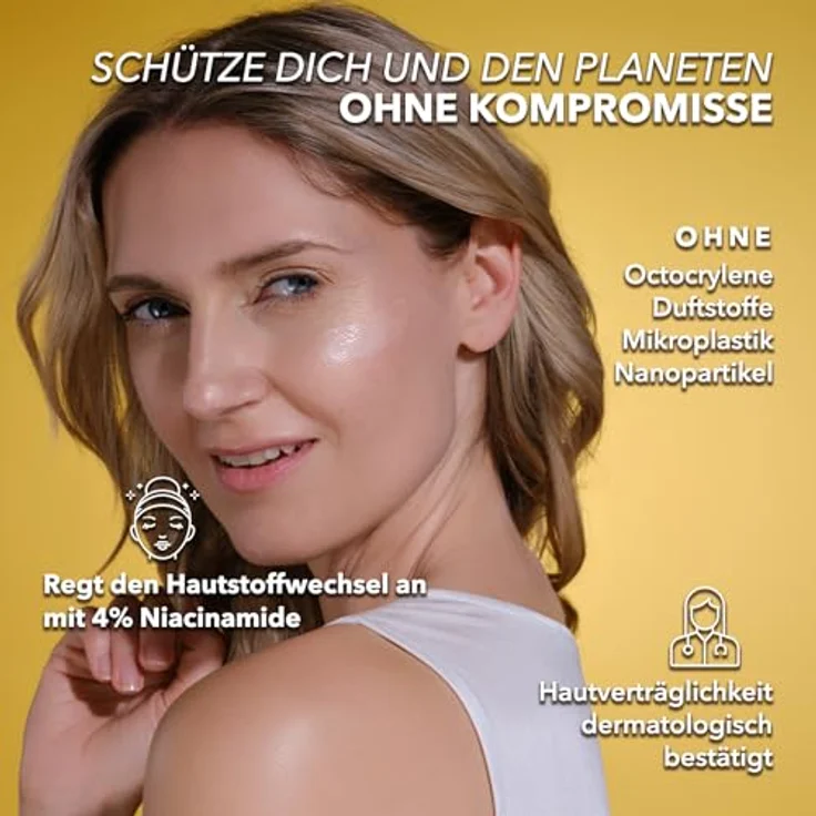 ecoelio LSF 50 nachhaltige Sonnencreme 200ml "Mehr Care" - Sonnenschutz für Körper und Gesicht, ohne Octocrylene und Mikroplastik, parfümfrei, für empfindliche Haut – Bild 5