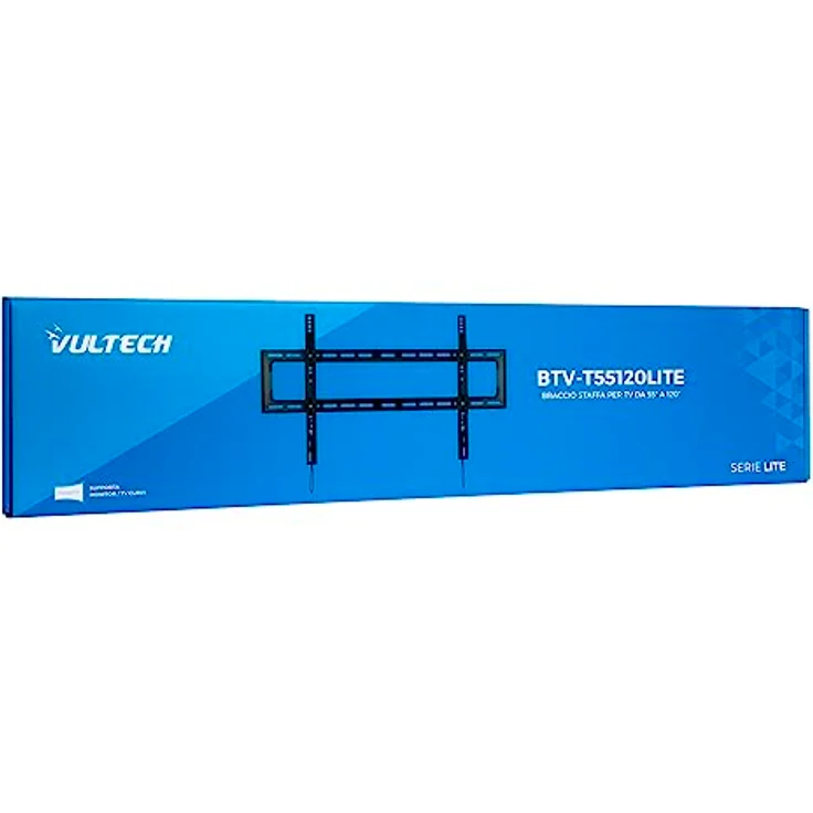 Vultech BTV-T55120LITE Feste Wandhalterung für LED-TV und LCD-Fernseher, 55-120 Zoll, max. VESA 900x600 mm, belastbar bis 120 kg, mit Wasserwaage, elegantes Design – Bild 5