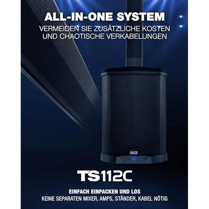 Alto Professional TS112C, Säulen PA System mit 1200 W Leistung, integriertem 12-Zoll-Subwoofer und Bluetooth-Streaming – Bild 9