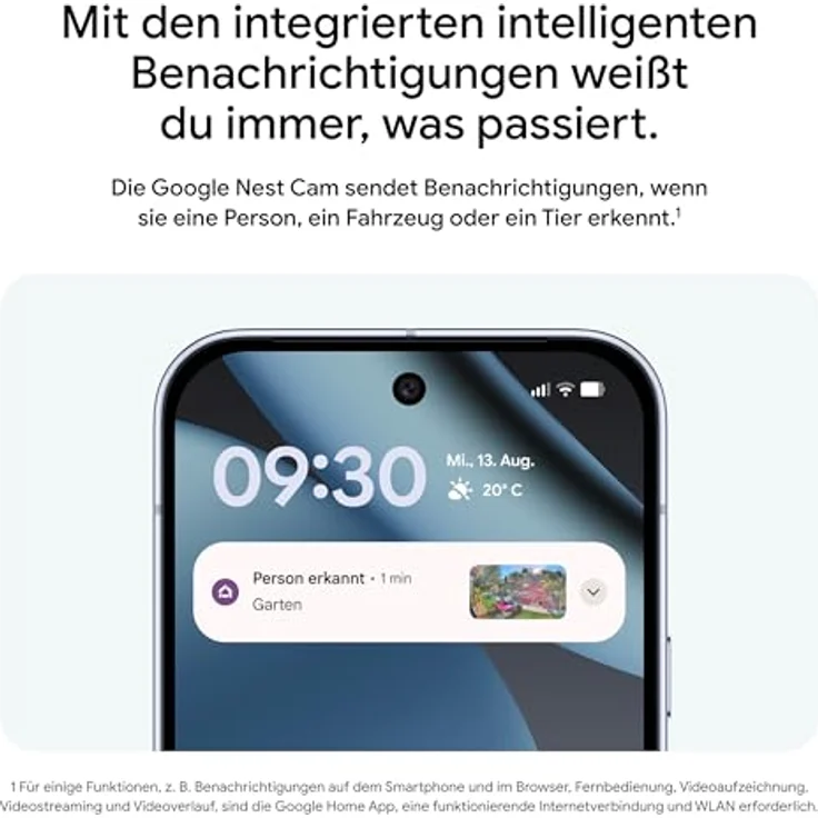 Google Nest Cam (Outdoor, mit Kabel, 2. Generation) – Sicherheitskamera mit 2K-Video und Nachtsicht, funktioniert mit Google Home, Farbe: Snow – Bild 4