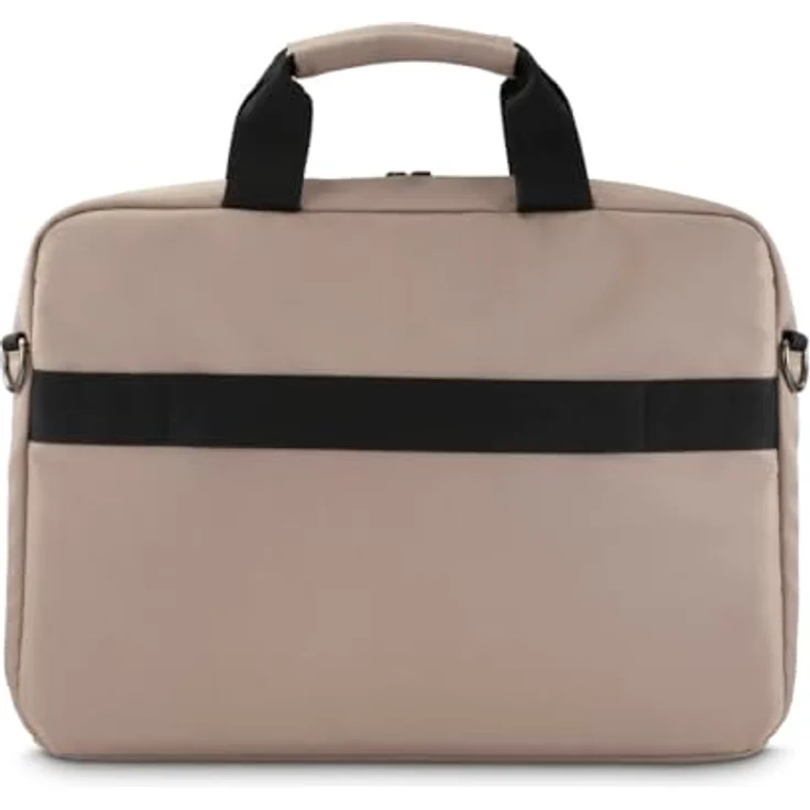 Hama Laptoptasche für 15,6-16,2 Zoll (leichte Businesstasche als Umhängetasche oder Tragetasche, Notebooktasche mit Zwei Vordertaschen und Organizer, Innenfach, Tabletfach, gepolstert) beige – Bild 5