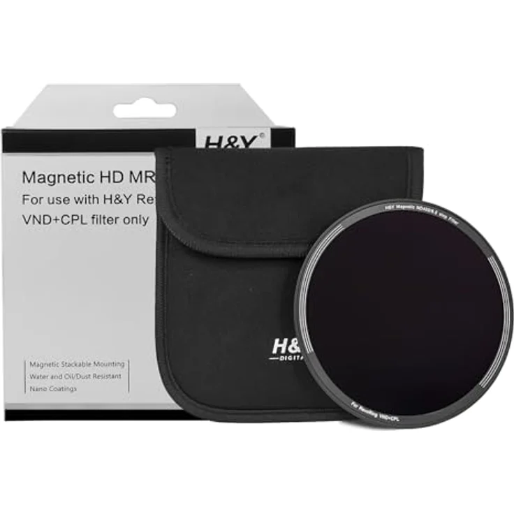 H&Y Magnetfilter ND400, magnetischer Kamera-Filter für REVORING 67-82 mm, Lichtreduktion um 8,5 Blendenstufen – Bild 3