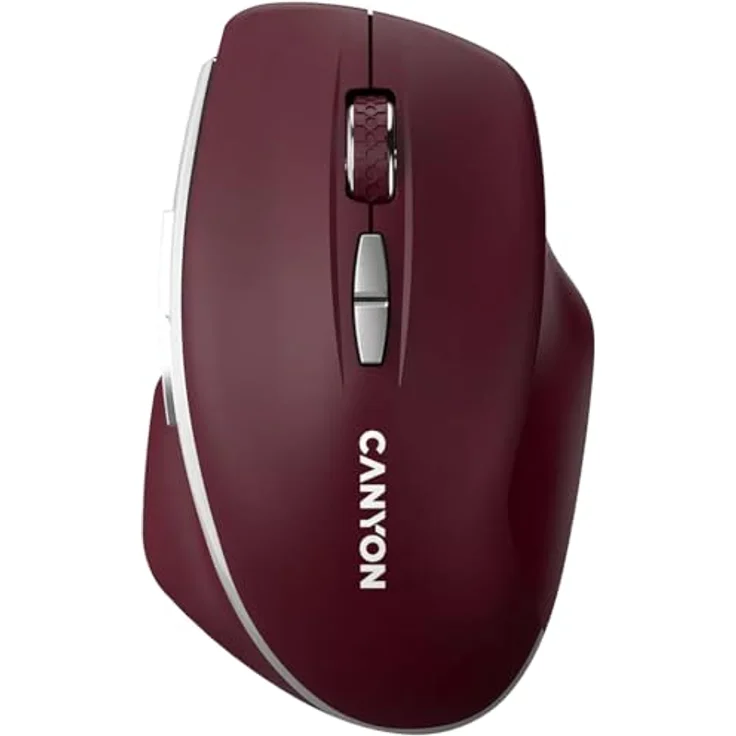 Canyon MW-21, Kabellose optische Maus mit „blauem LED“-Sensor, 3 DPI-Stufen, rot – Bild 1