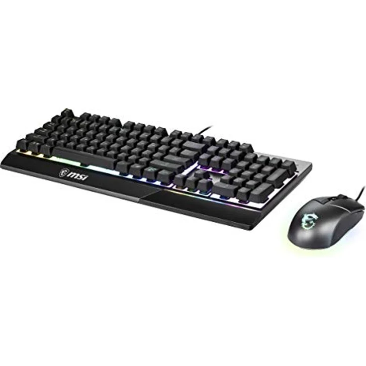 MSI Vigor GK30 IT Halbmechanische Gaming-Tastatur mit RGB-LED-Hintergrundbeleuchtung, Mystic Light, Multimedia-Hotkey-Tastatur + Maus, volle Größe, Schwarz – Bild 5