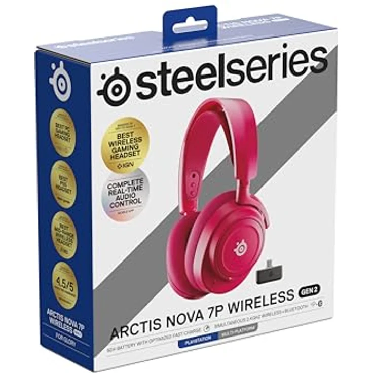 SteelSeries Arctis Nova 7P Gen 2, Kabelloses Gaming-Headset mit Rauschunterdrückung und Over-Ear-Design, Violett – Bild 15
