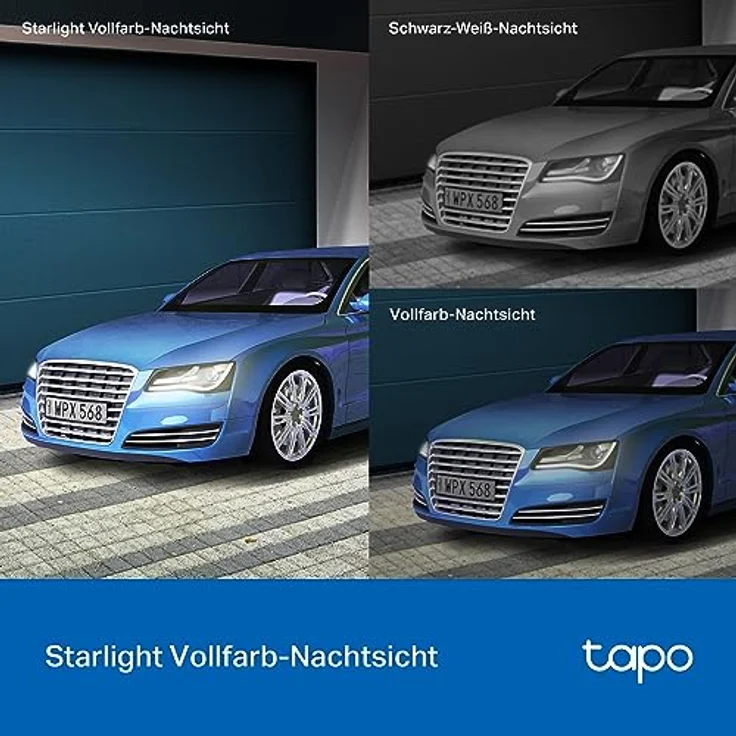 TP-Link Tapo C520WS Überwachungskamera Außen, Starlight Farbe Nachtsicht,360° Kamera aussen, 2K 4MP, 2 leistungsstarke Antennen,IP66 wetterfest, Sicherer lokaler&Cloud-Speicher, AI-Erkennung,Tapo APP – Bild 3