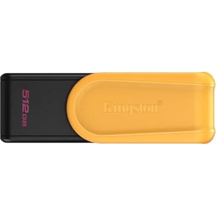 Kingston DataTraveler Exodia S USB-Stick, 512GB, USB 3.2 Gen 1, USB Type A, Schwarz/Gelb, drehgelenkbare Kappe – Bild 1